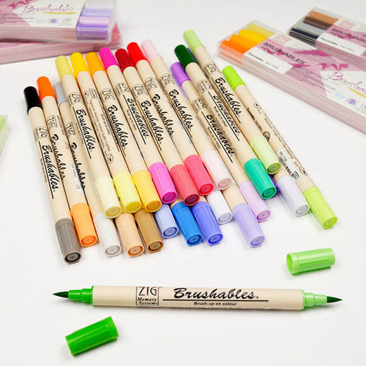 Kuretake Zig Brushables Brush Marker Pen - 24 Colours image 3